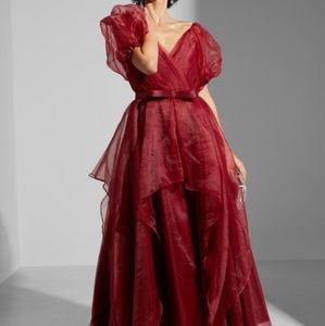 Maroon Georgette New Design Dress